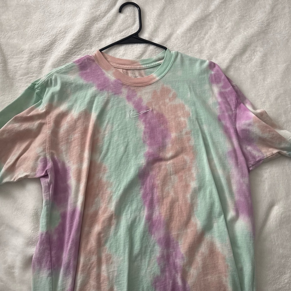 Nike Men's Short Sleeve Tie-Dye Tee - Mint and Lavender